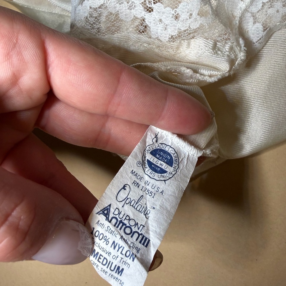 Vintage Cream Lace Trim Camisole - Picture 4 of 8